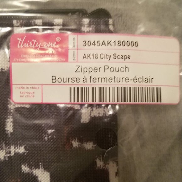Thirty One Zipper Pouch-NWOT - Picture 5 of 7